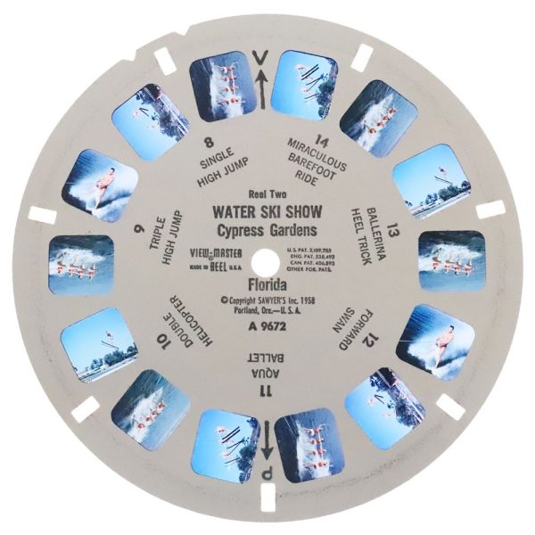 Water Ski Show - Cypress Gardens - View-Master 3 Reel Packet - 1960s views - vintage - A967-S5 For Sale