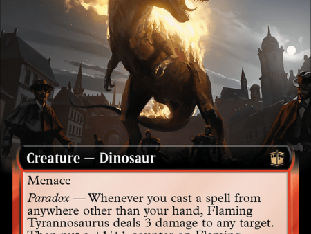 Flaming Tyrannosaurus (Extended Art) (Surge Foil) [Doctor Who] Sale